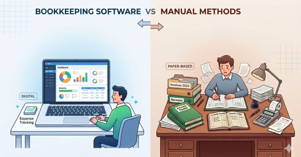 Bookkeeping Software vs Manual Methods